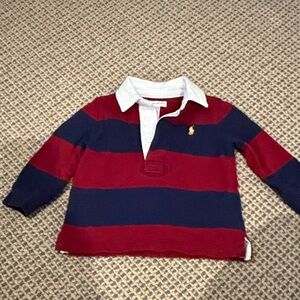 Polo by Ralph Lauren Kids Navy and Red Striped Polo